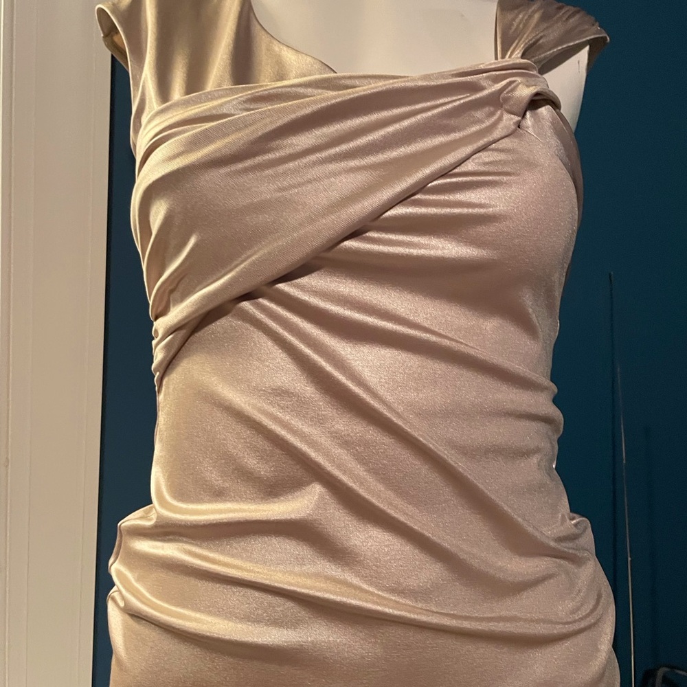 BCBGeneration Cream Satin Blouse